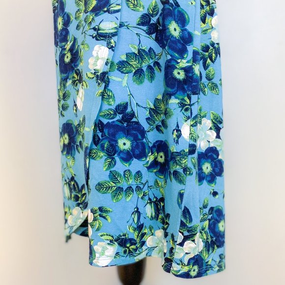 J.Jill Wearever Collection Floral V-Neck Midi Spring Stretch Dress Small - Picture 10 of 14